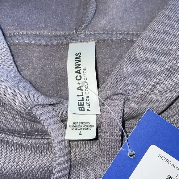 NWT Gray Hoodie Sweatshirt Size L - Picture 6 of 6